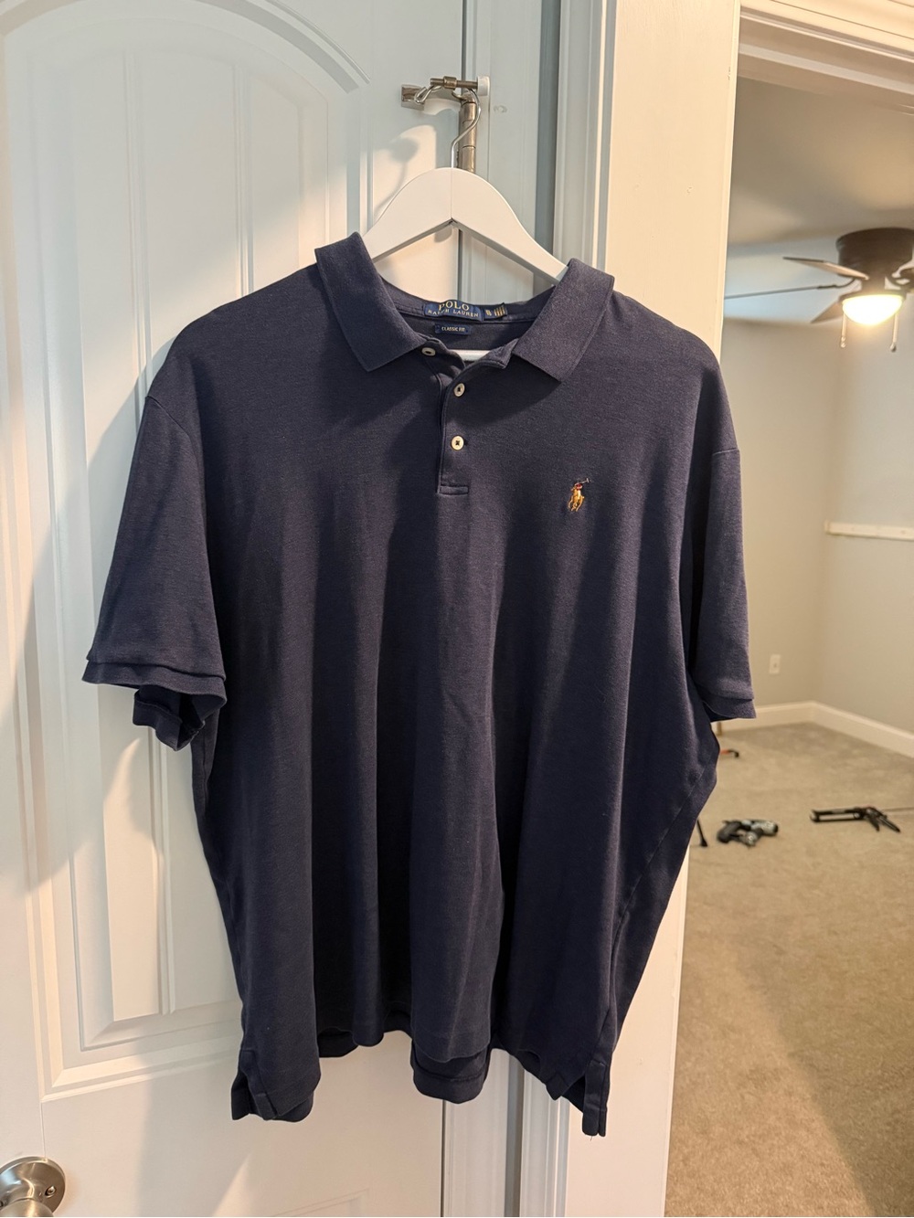 Ralph Lauren Navy Short-Sleeve Polo with Embroidered Pony